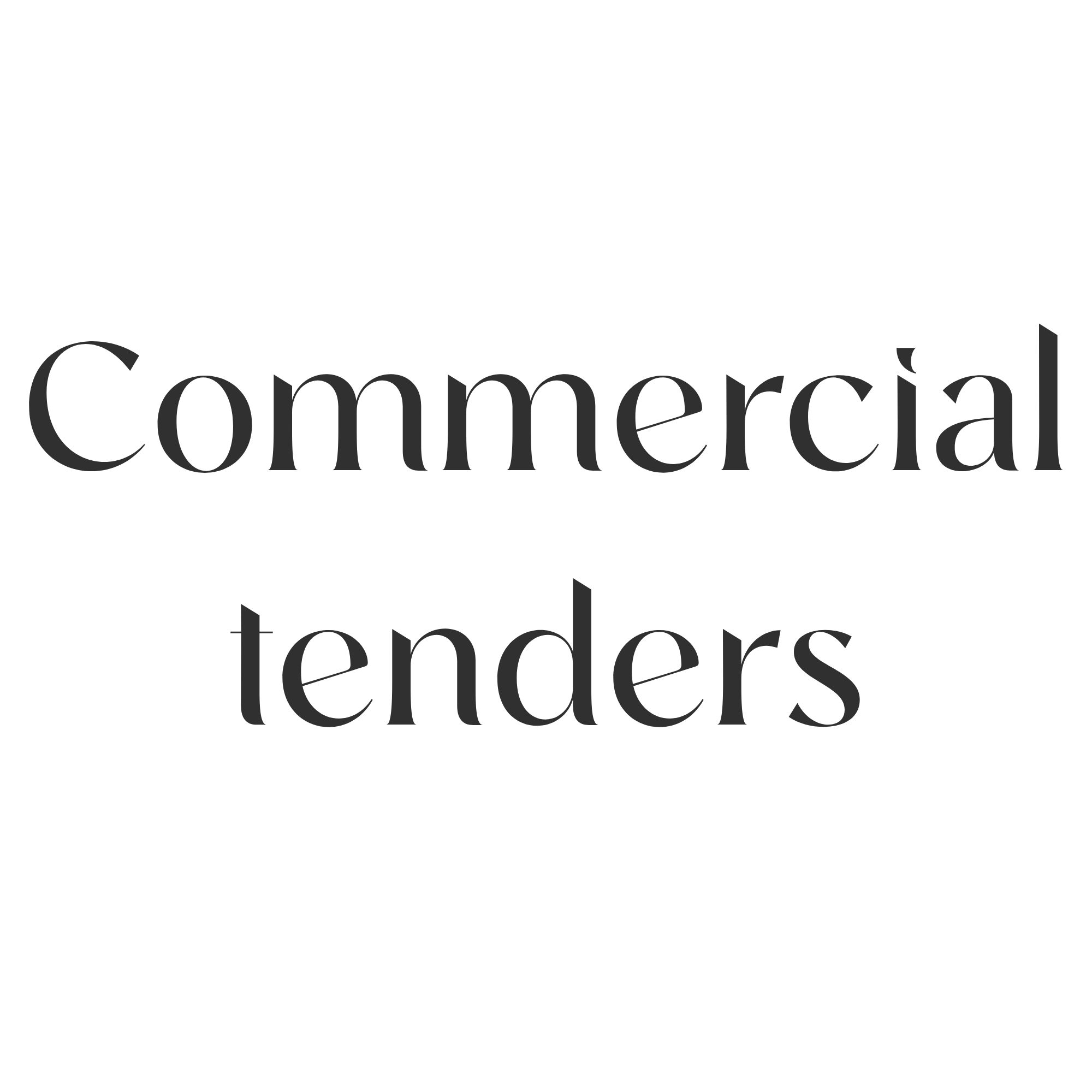 Commercial tenders