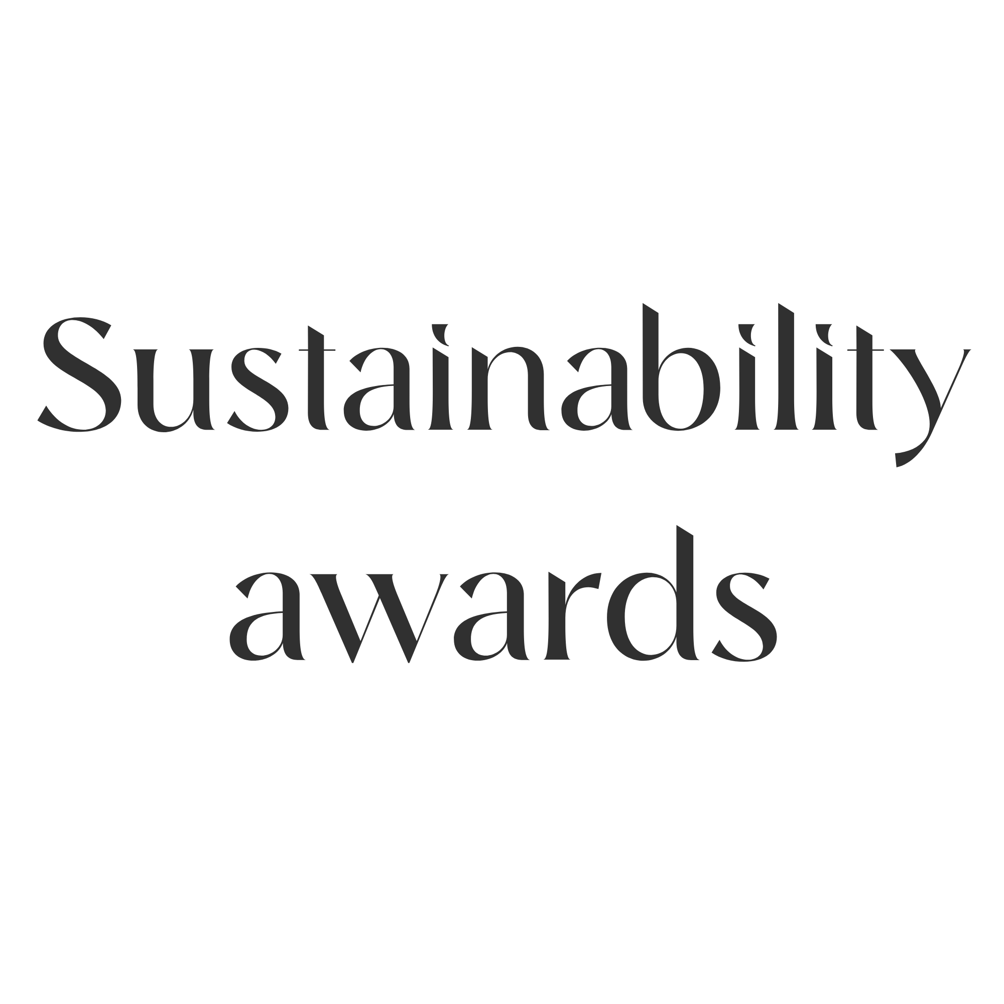 Sustainability awards